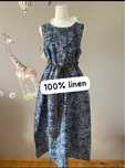Lniana sukienka midi letnia boho vintage sukienk z lnu