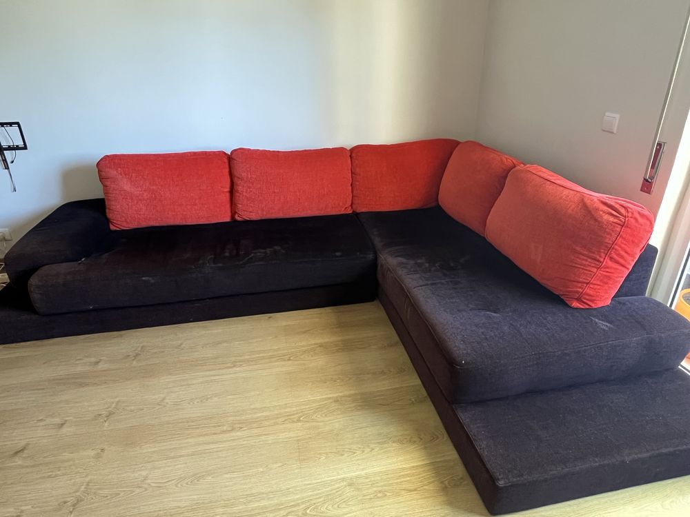 Sofa de canto com chaiae long