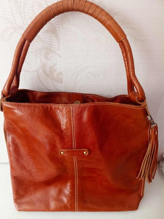 Сумка шкіряна коричнева