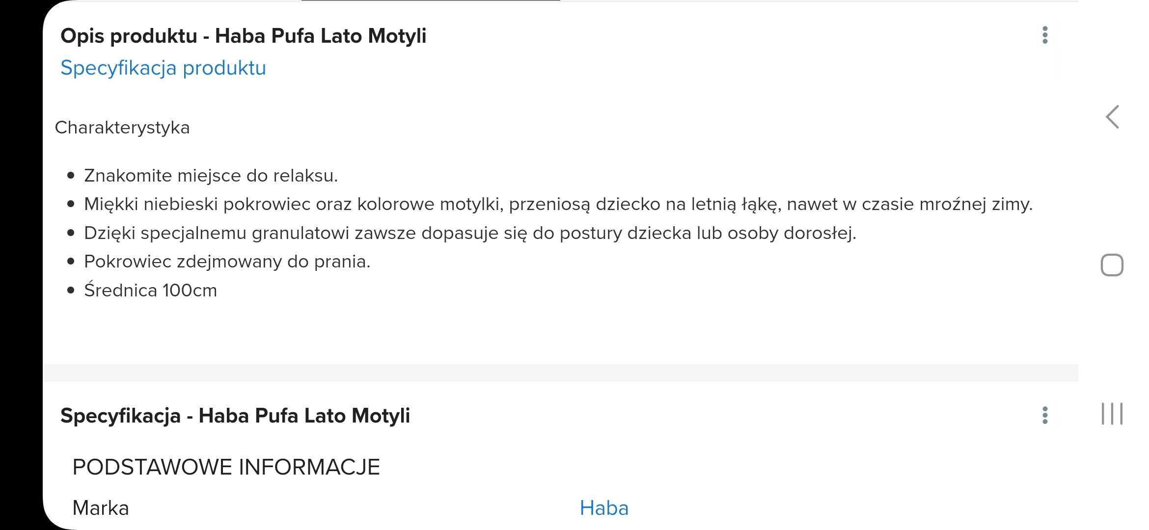 HABA PUFA lato motyli