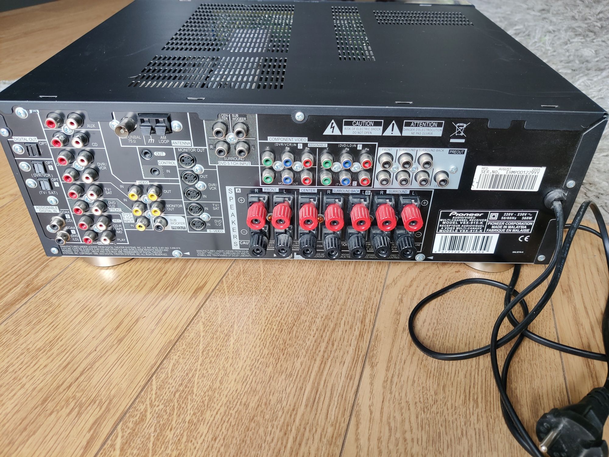 Amplituner Pioneer VSX-915 - 7.1-kanałowy,Moc: 7 x 100 W