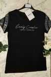 T-shirt bawełniany z cyrkoniami różne wzory