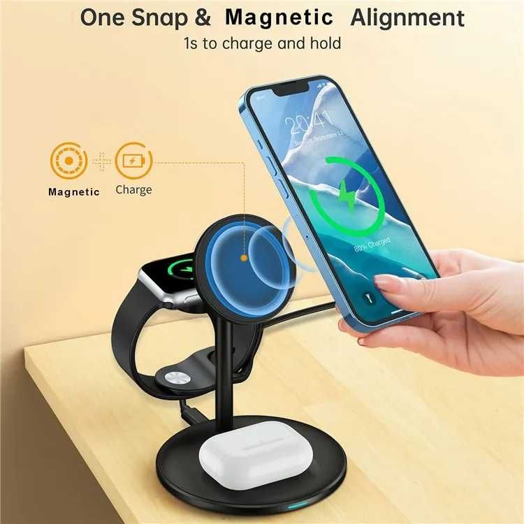 Choetech T585-F ładowarka indukcyjna15W Magsafe iPhone Airpods Watch