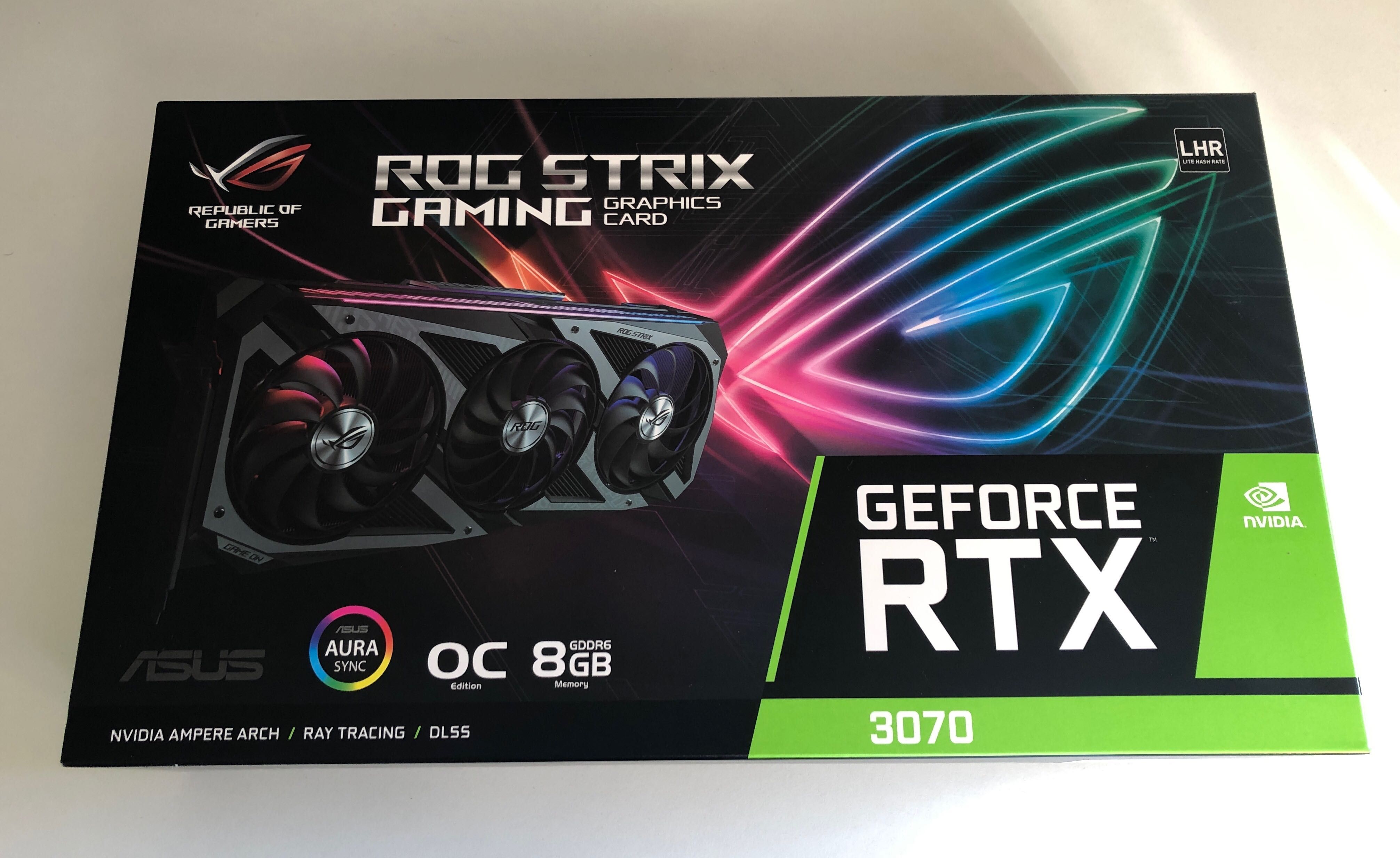 Asus ROG Strix GeForce RTX 3070 8GB GDDR6 OC - V2 - LHR com garantia