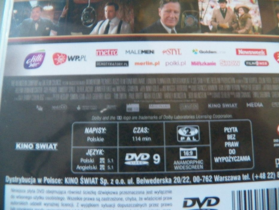 Jak zostać królem. Film DVD. 12 oskarów. Tom Hooper.