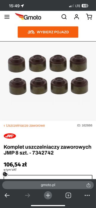 Komplet 16szt. Uszczelniacze zaworowe JMP Kawasaki