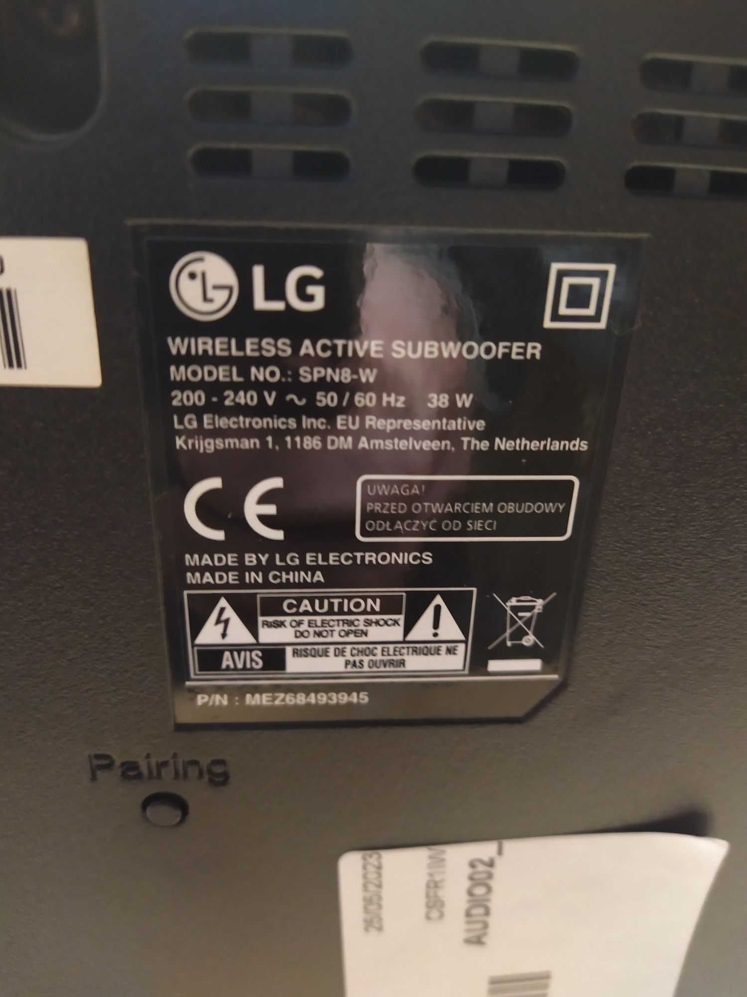 Soundbar LG Meridian SN8YG z subwooferem