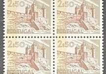 Quadra selos novos de 2$50 - Paísagens e Monumentos c/tarja fosf.-1978