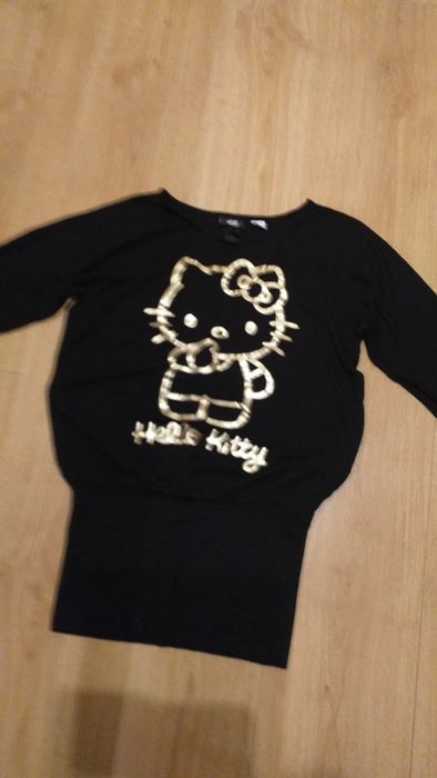 Bluzka 10 -11  tanika hello kitty czarna h&m