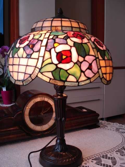 Kolekcjonerska  Lampa Tiffany duża kwiaty 2 Szt. dla pasjonatów