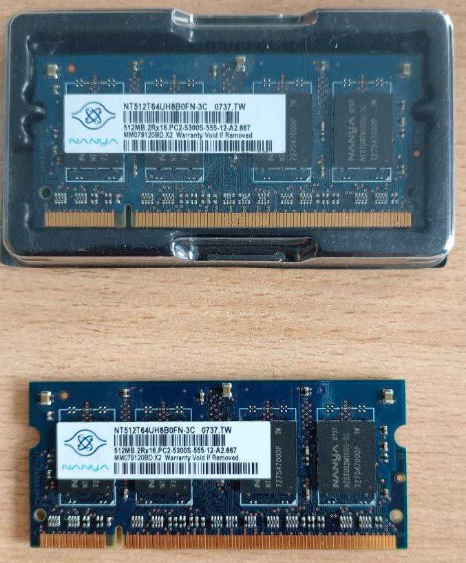 Оперативна пам'ять для ноутбука DDR2 512Mb 2Rx16-5300S