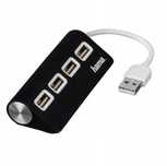 Rozgałęziacz - Hub Hama 1:4 USB 2.0 czarny
