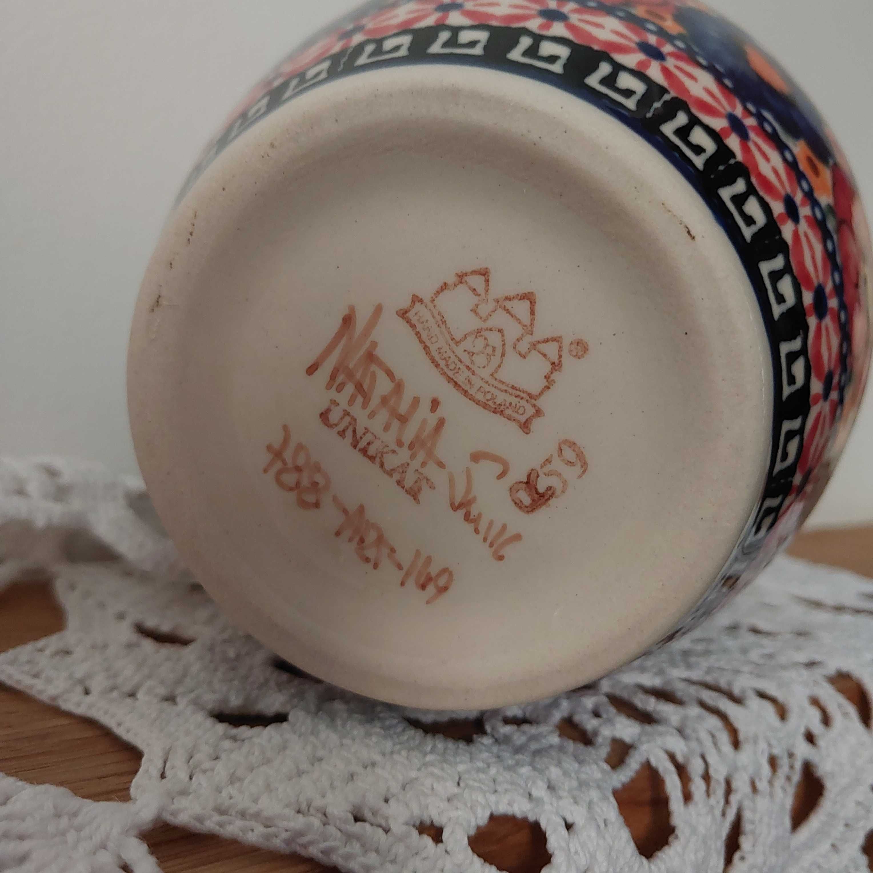 Wazon ceramiczny ręcznie malowany Bolesławiec
