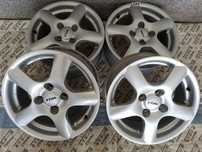 FELGI ALU 4X100 6,5JX15 ET38 OPEL CORSA D E  MERIVA FIAT GRANDE PUNTO RENAULT TOYOTA