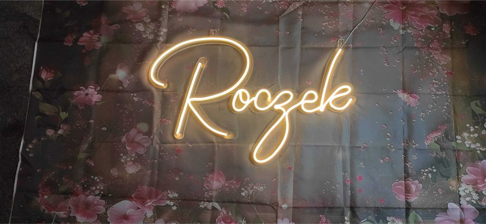 Roczek neon led , napis podświetlany