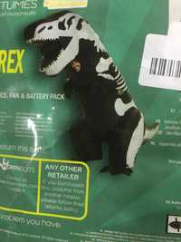 Gigantyczny kostium T-Rexa nadmuchiwany strój dinozaura