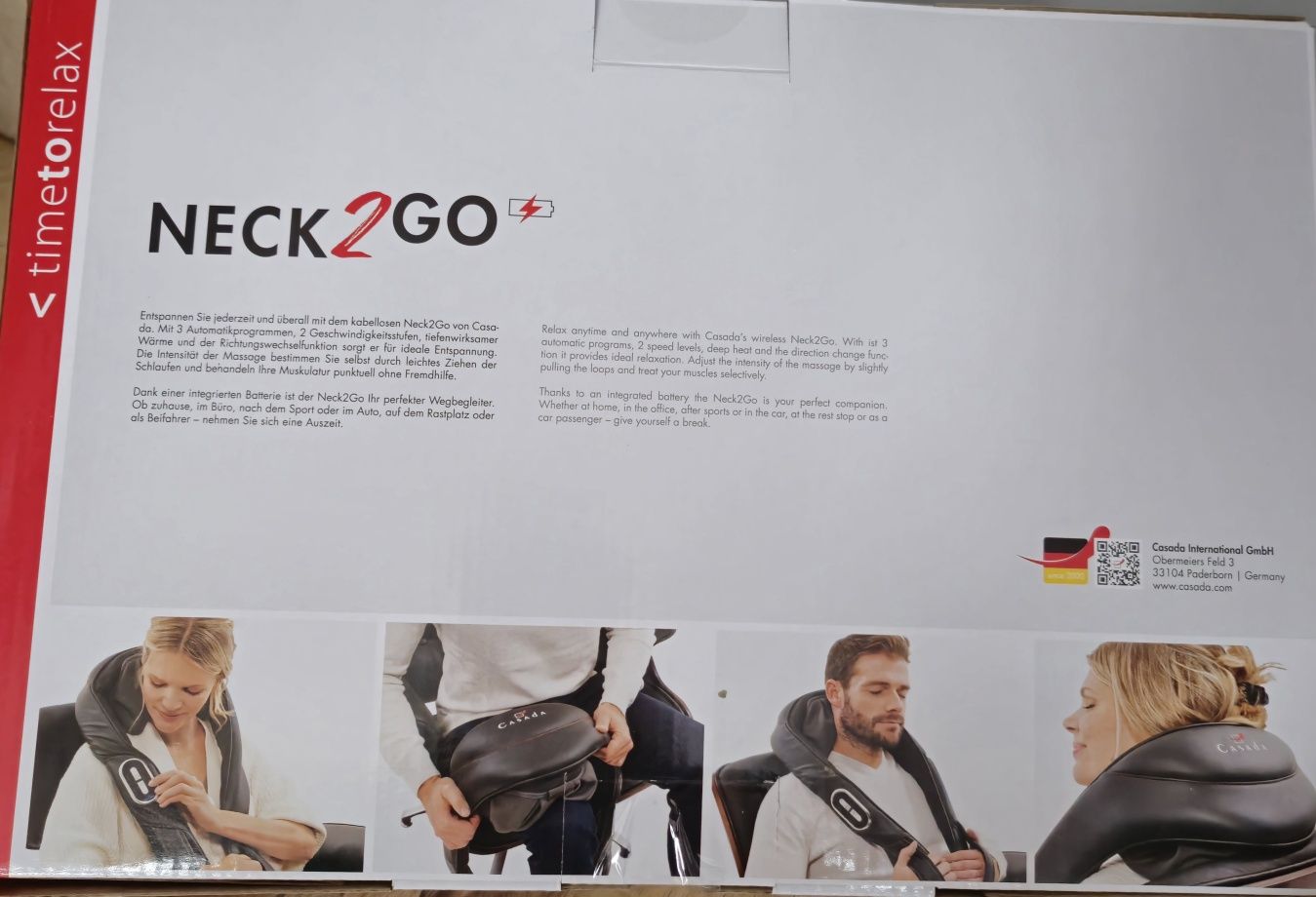 Bezprzewodowy masażer karku i barków