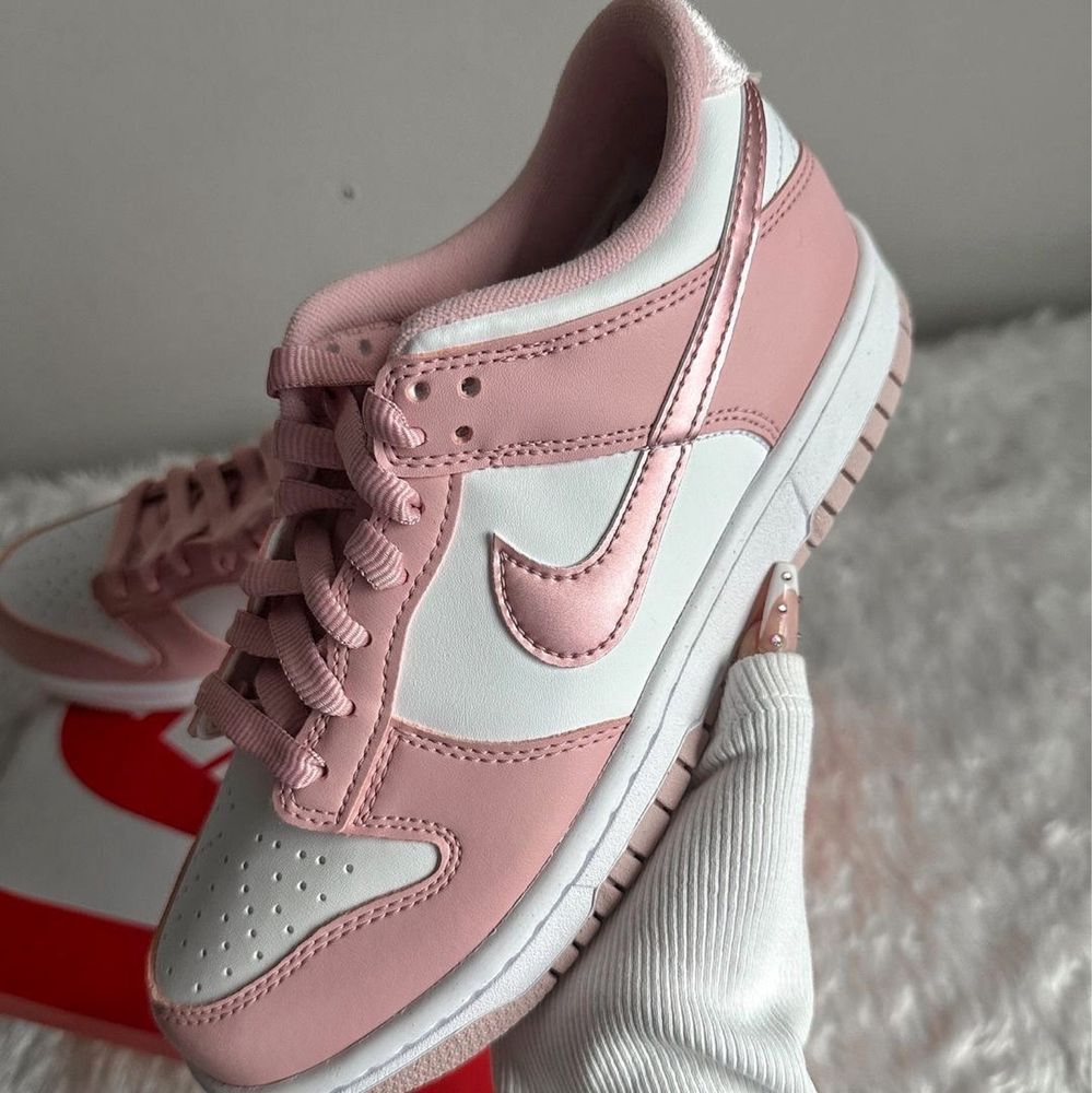 Найки рожеві жіночі Nike Dunk Low Pink Оригінал. Данки рожеві лоу пінк
