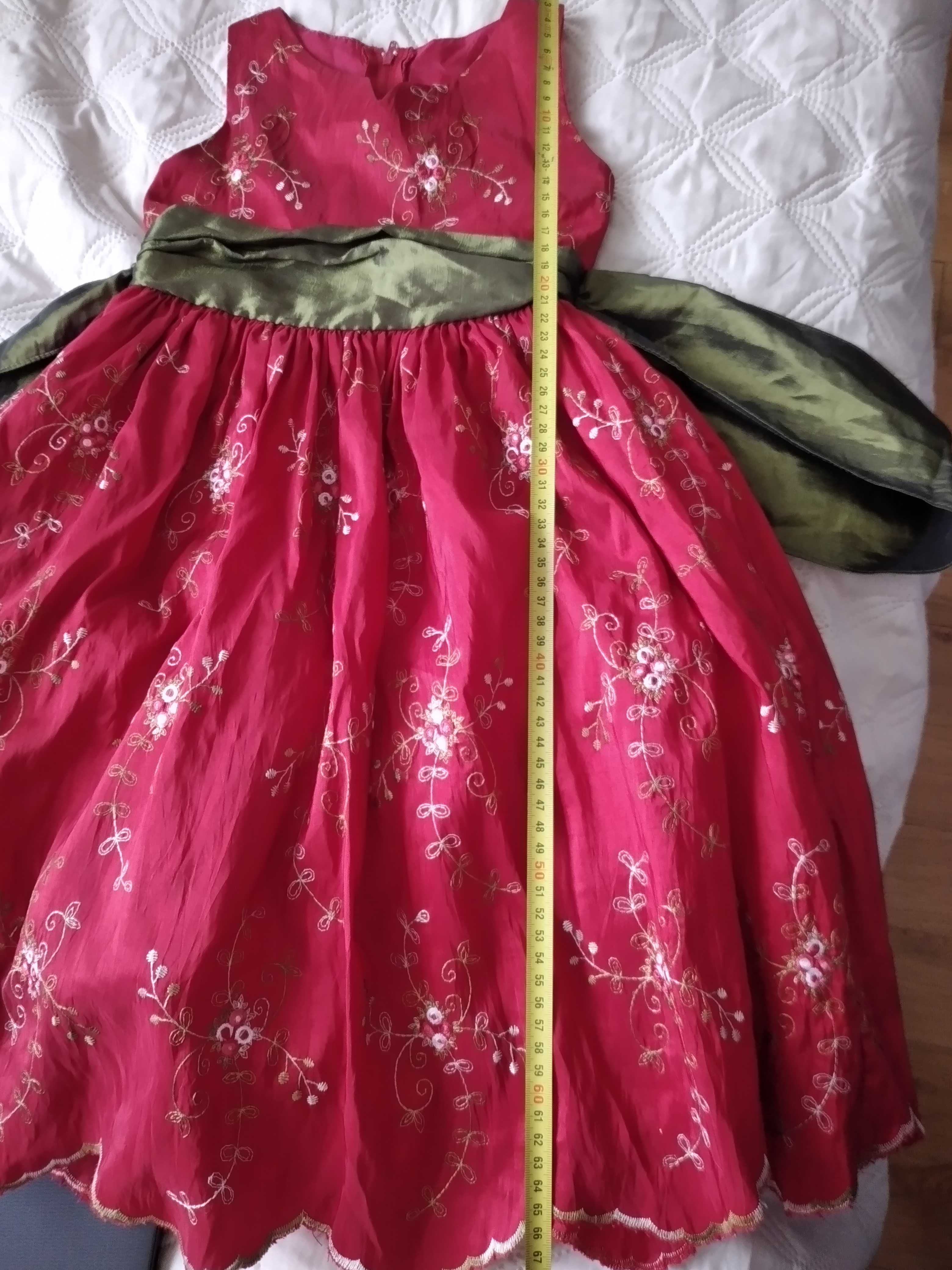 Elegancka wizytowa, balowa sukienka 110-116