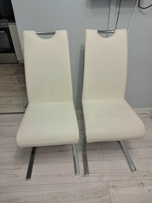 2 krzesła do jadalni salonu eko skóra