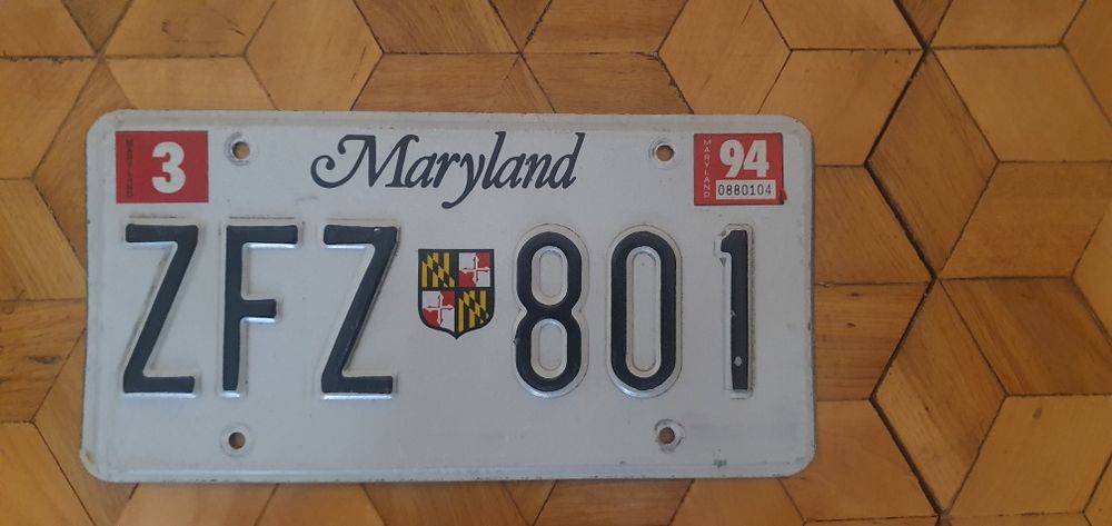 Maryland tablica rejestracyjna USA oryginal