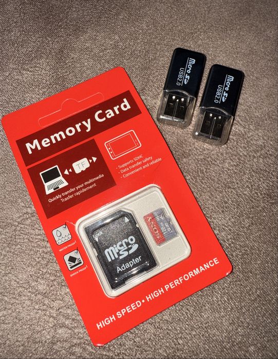 Новая Micro Sd 128gb+USB адаптер,картридер,флешка,карта памяти,переход