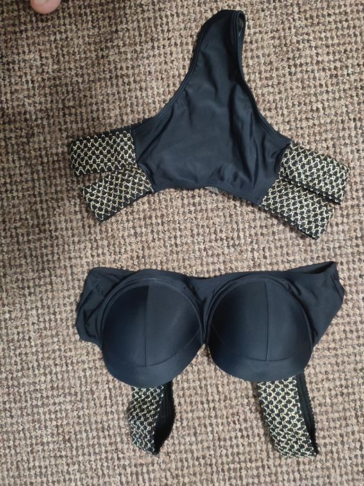 Купальник чорний леопринт