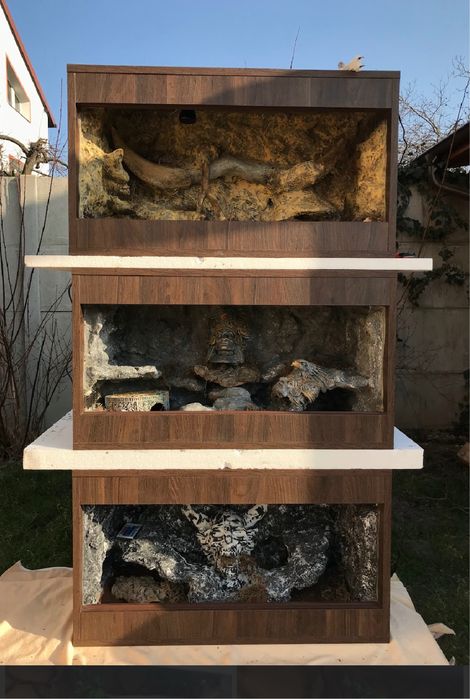 3szt terra nowe 80/40/40 full wyposazenie  dla gekona węza jaszczurki