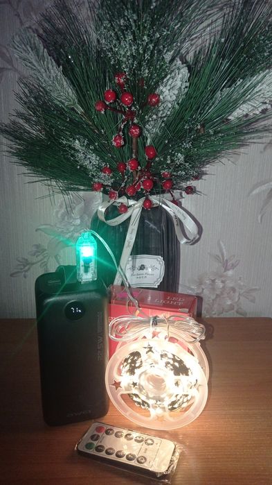 Гірлянда «Роса» працює від  USB, 50 і 100 м, з пультом.