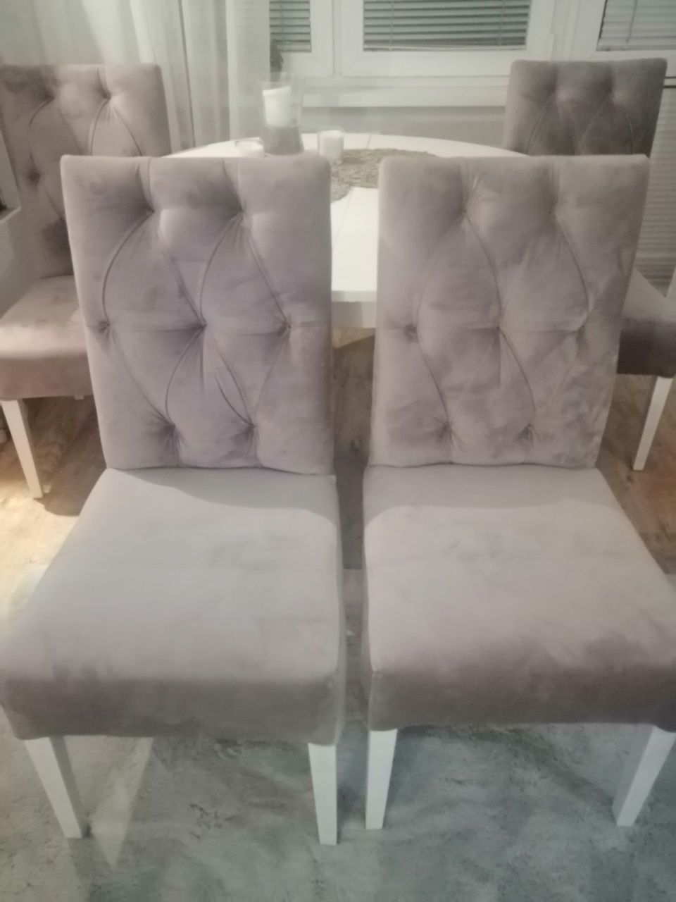Krzesła pikowane Glamour 4 szt.
