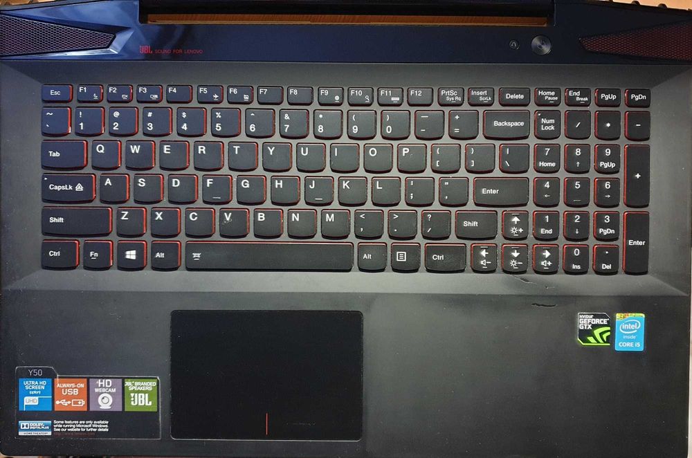 Lenovo Y50-70, i5 4 gen. GTX 860m nowy SSD Crucial MX500 0,5TB 16GBRAM