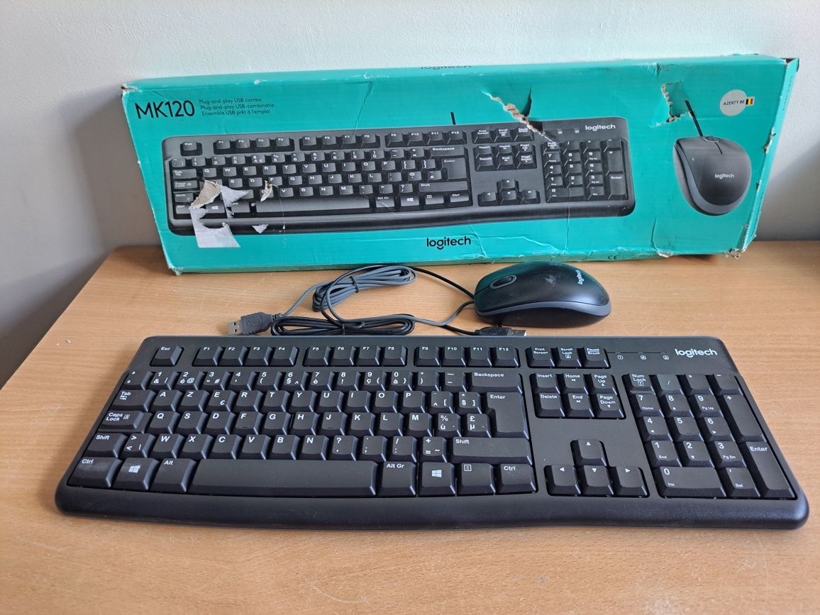 Klawiatura z muszę logitech mk120