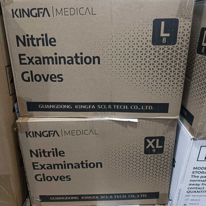 Mocne rękawiczki nitrylowe czarne KINGFA 100 SZT