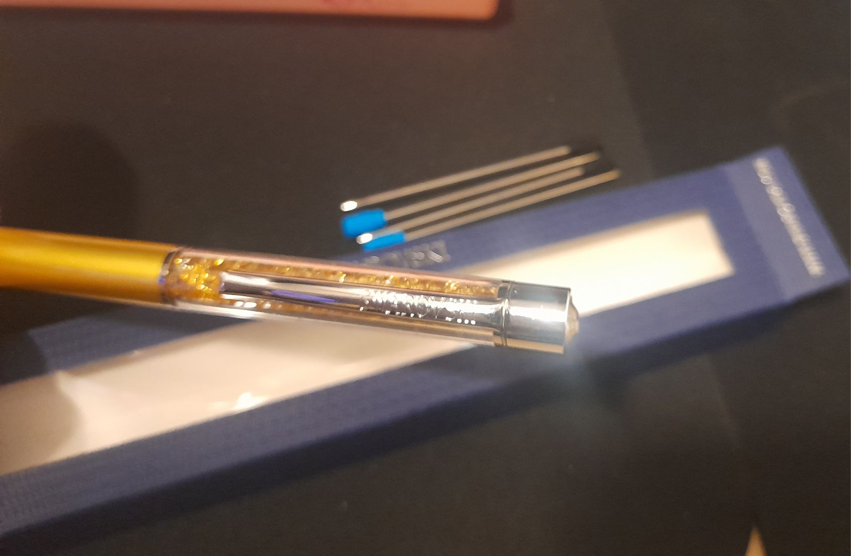 Długopis Swarovski kryształki nowy +4 wkłady prezent