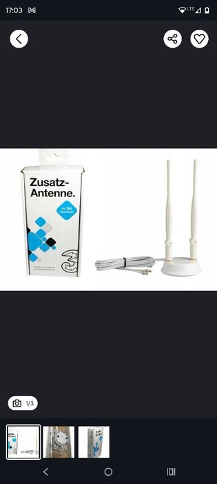 Dodatkowa podwójna antena do routera Lte