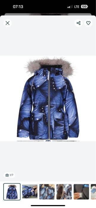 Моло molo куртка зима для дівчина  134/140