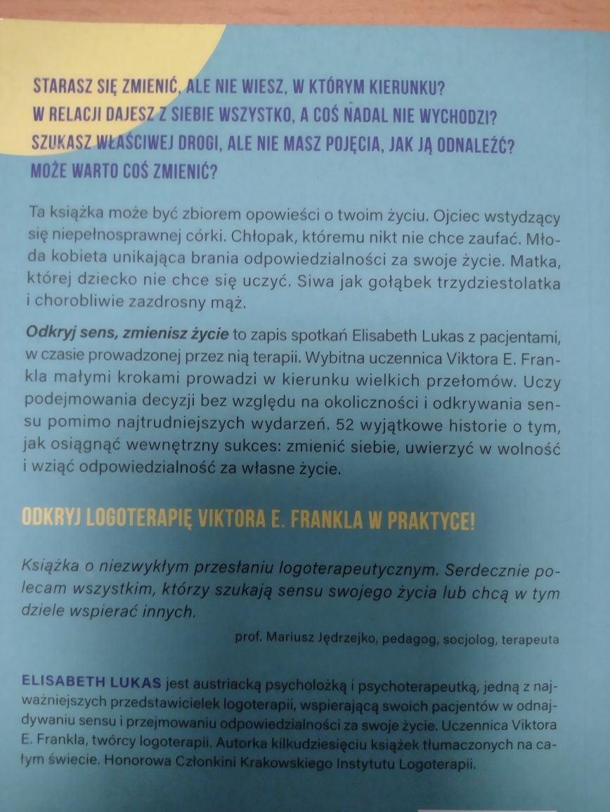Odkryj sens zmienisz życie Elizabeth Lukas
