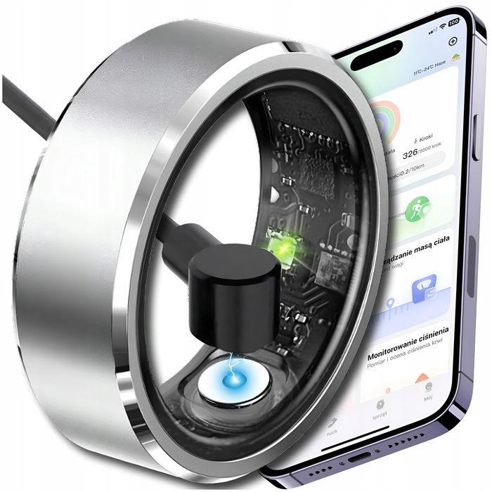 Smart Ring Inteligentny Pierścionek Tętno Sen Rozmiar 14 Smartring