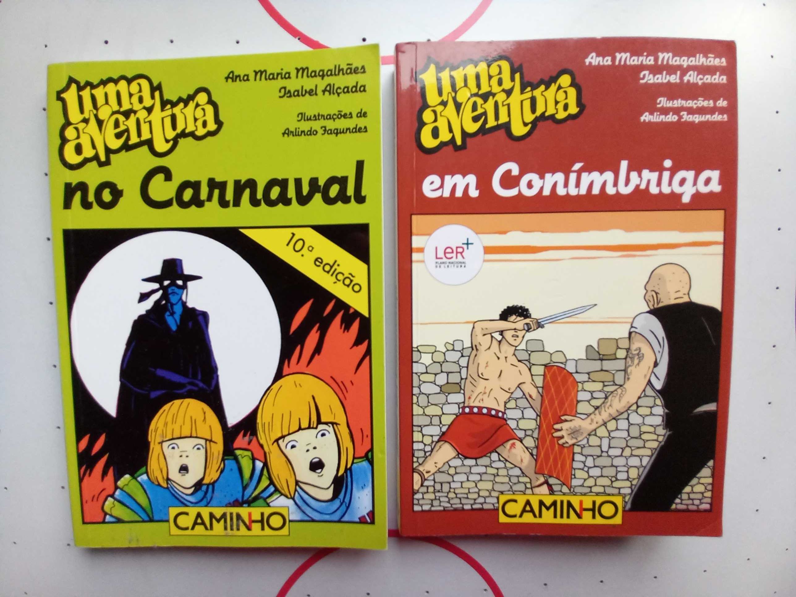 2 Livros Coleção " Uma Aventura " -Ana Maria Magalhães / Isabel Alçada