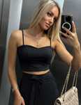 Top czarny krótki nowy 38 sexi  marina 34,36