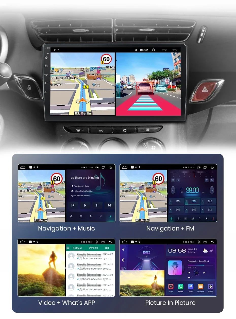 Rádio Android 13 Citroën C3/DS3 CarPlay/Auto S/ Fios GPS 2/32GB NOVO!