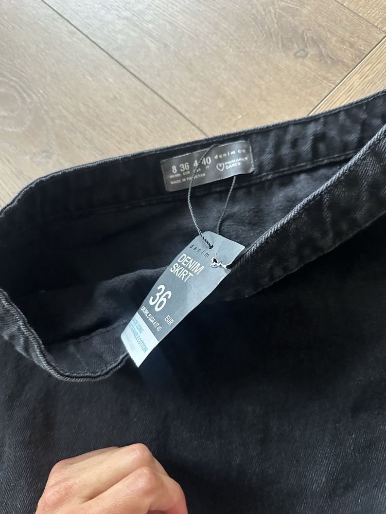 Spodniczka fredzle nowa mini jeansowa jeans denim wyciecie