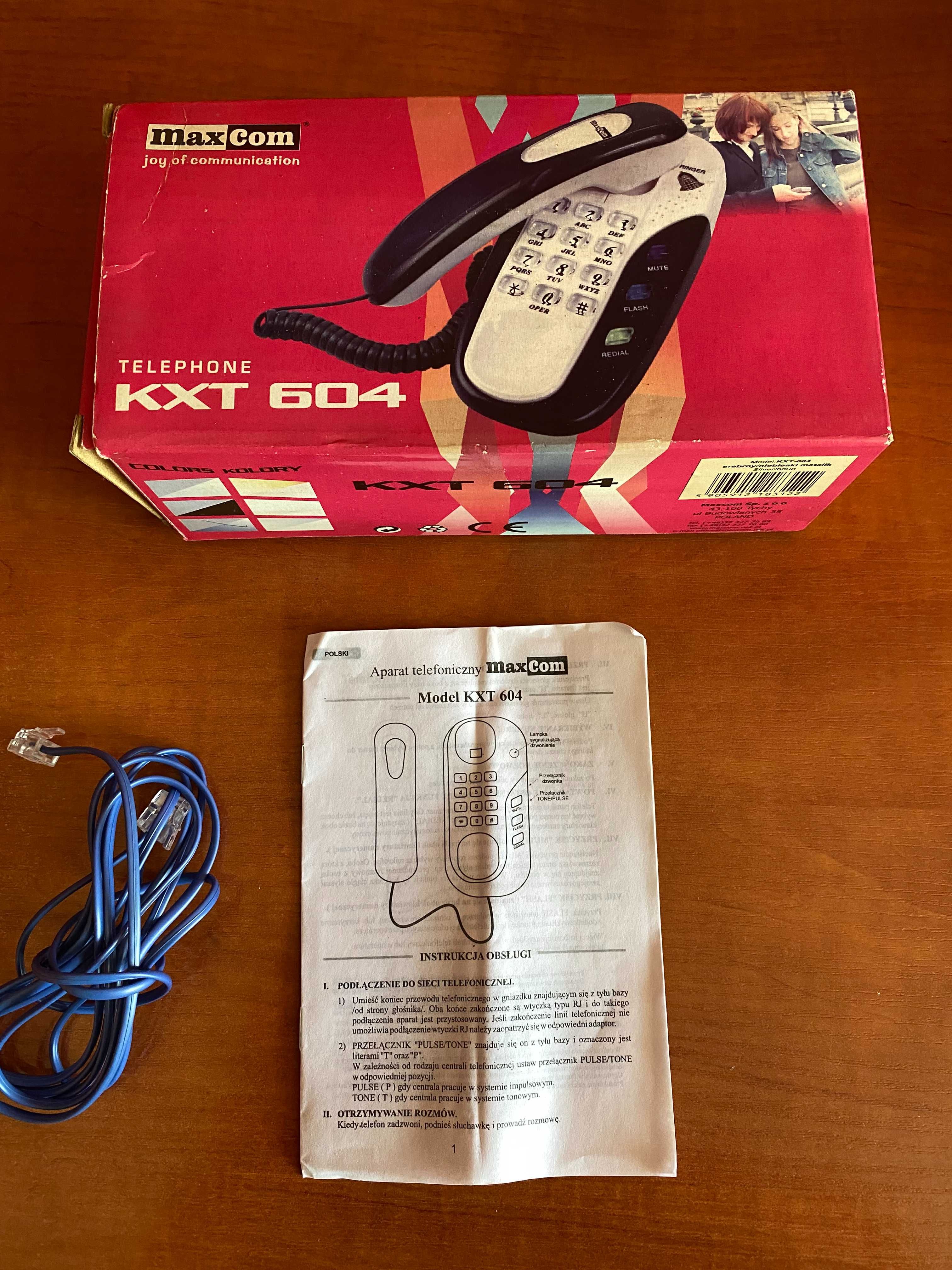 Telefon stacjonarny MaxCom typ. KXT 604 (przewodowy)