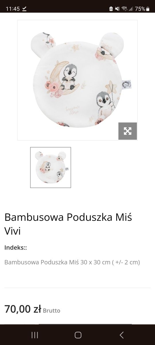 Bonjour cherie Bambusowa Poduszka Miś Vivi