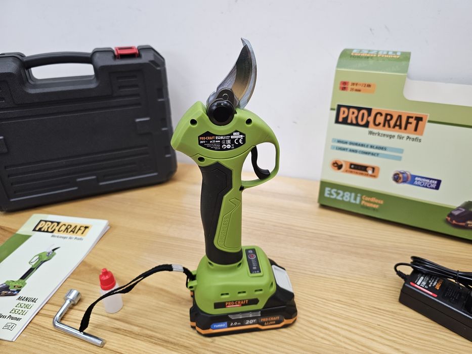 Секатор Procraft ES28LI +Кейс +Акб 2.0Ah Turbo Гарантия 36мес