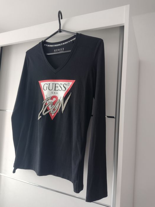 Czarna bluzka Guess Icon rozmiar M