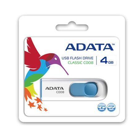 ADATA C008 Pendrive 32GB USB 2.0 Biały/Niebieski 24m Gwarancji