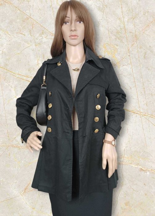 Czarna ze złotymi guzikami żakiet damski marynarka S  Foggia oldmoney