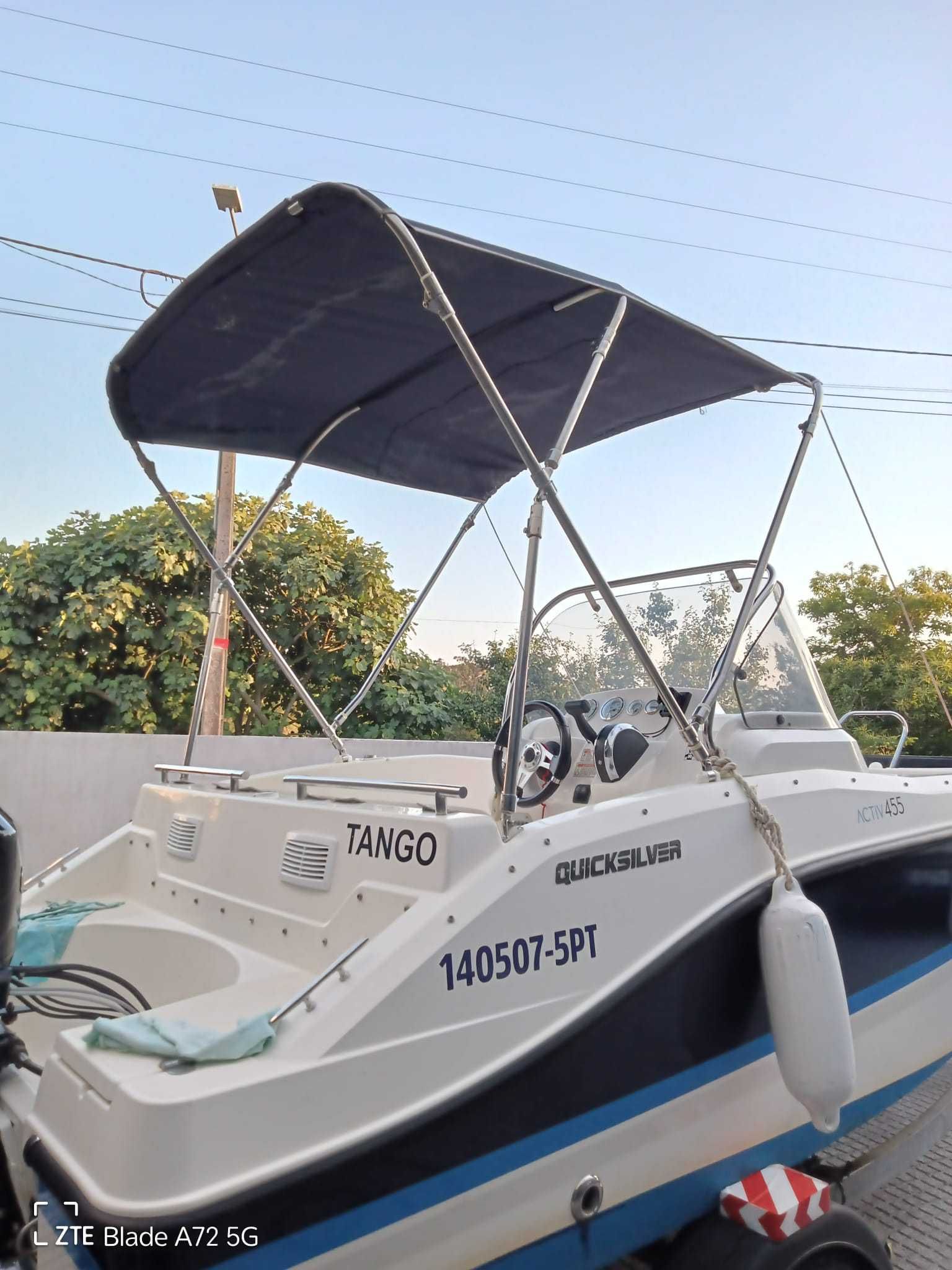 Barco Quicksilver 455 Activ Open com Reboque matrícula própria