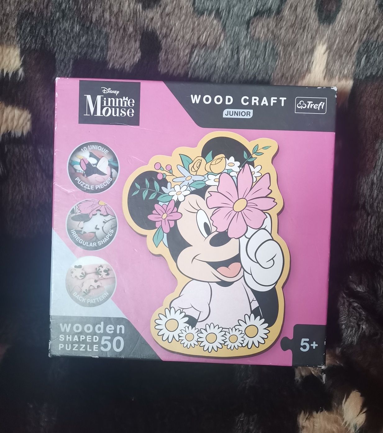 Puzzle drewniane trefl 5+ wood craft Minnie mouse mickey Disney